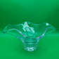 Simon Pearce Chelsea Large 12.5” Ruffled Rim Hand Blown Glass Bowl USA
