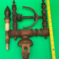 Antique Wooden Spinning Wheel Parts Flyer Bobbin Whorl Maidens Textile Tool Lot