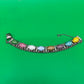 Vintage Sarah Coventry MCM Multi Color Glass Cabochon Panel Bracelet 7.5”