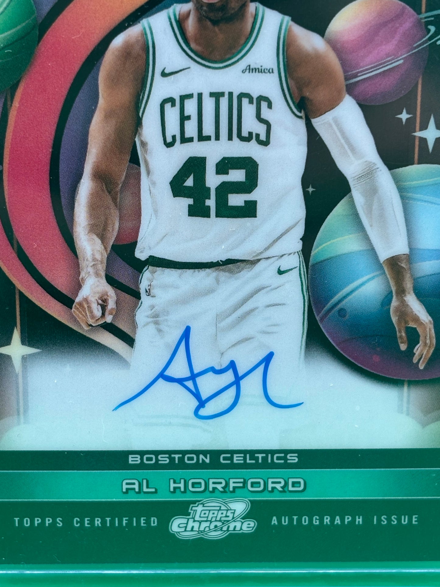 2026 Topps Cosmic Chrome Basketball Al Horford First Flight Signatures Autograph card, numbered 02/10