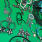 Large Boho Southwestern Jewelry Lot Turquoise Tribal Silver Tone Statement Necklaces Bracelets