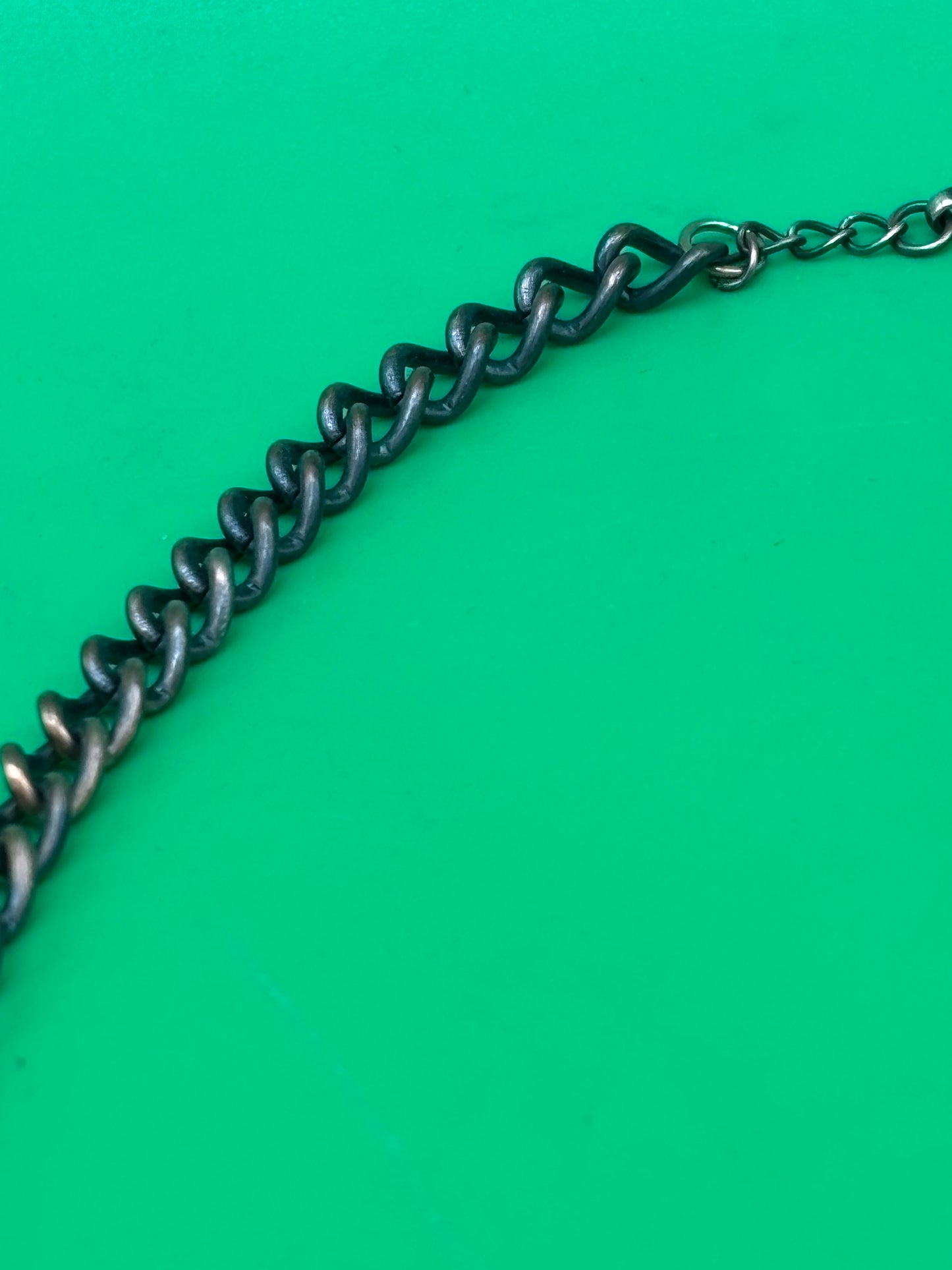 Vintage Estate MCM High End Enameled Copper 23.5” Modernist Statement Necklace Blue, G27504