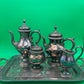 Vintage Silver Plate Tea & Coffee Set w/ Tray International Silver St James
