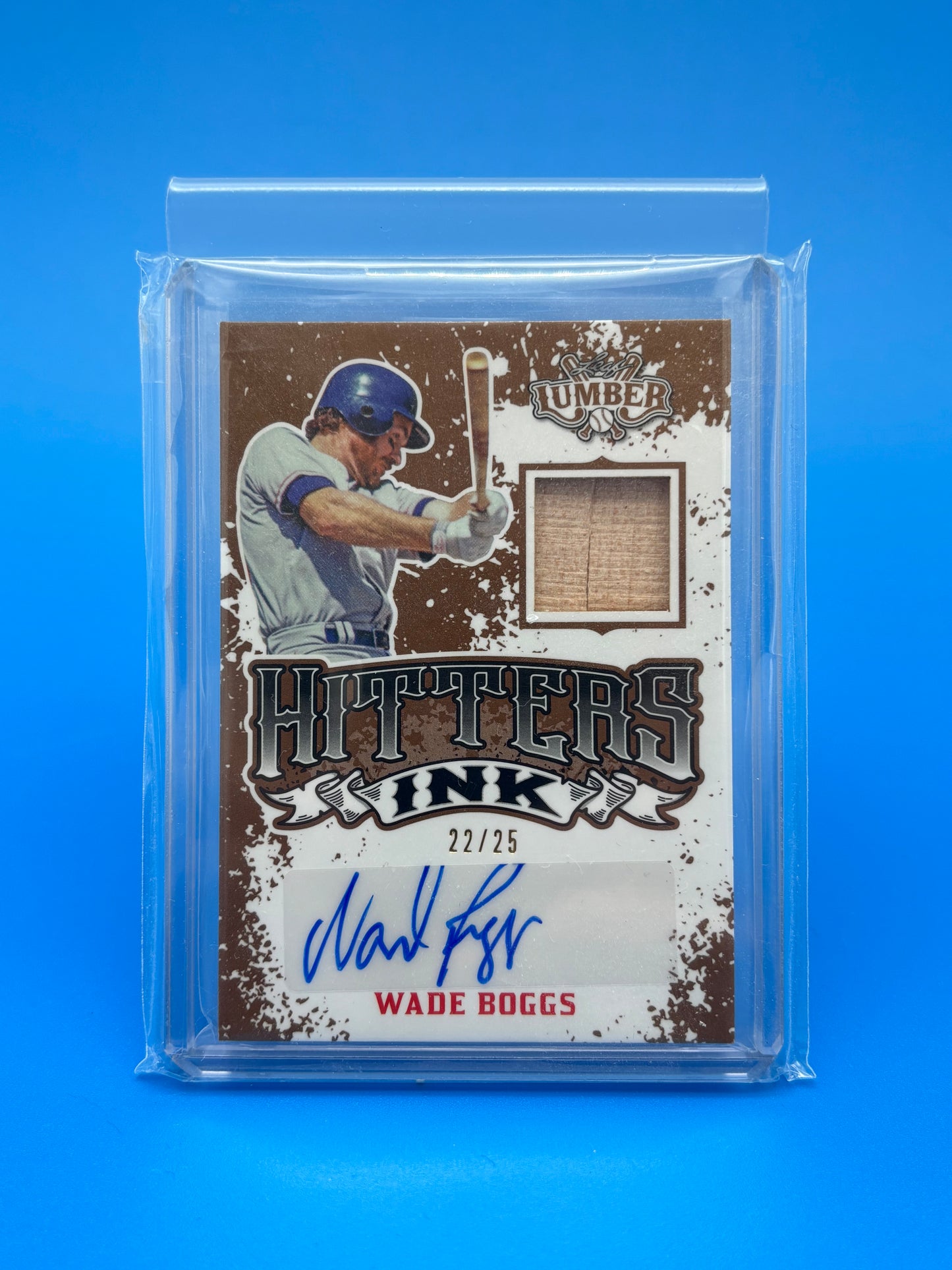 2024 Leaf Lumber Wade Boggs Auto Bat 22/25 #HI-WB1