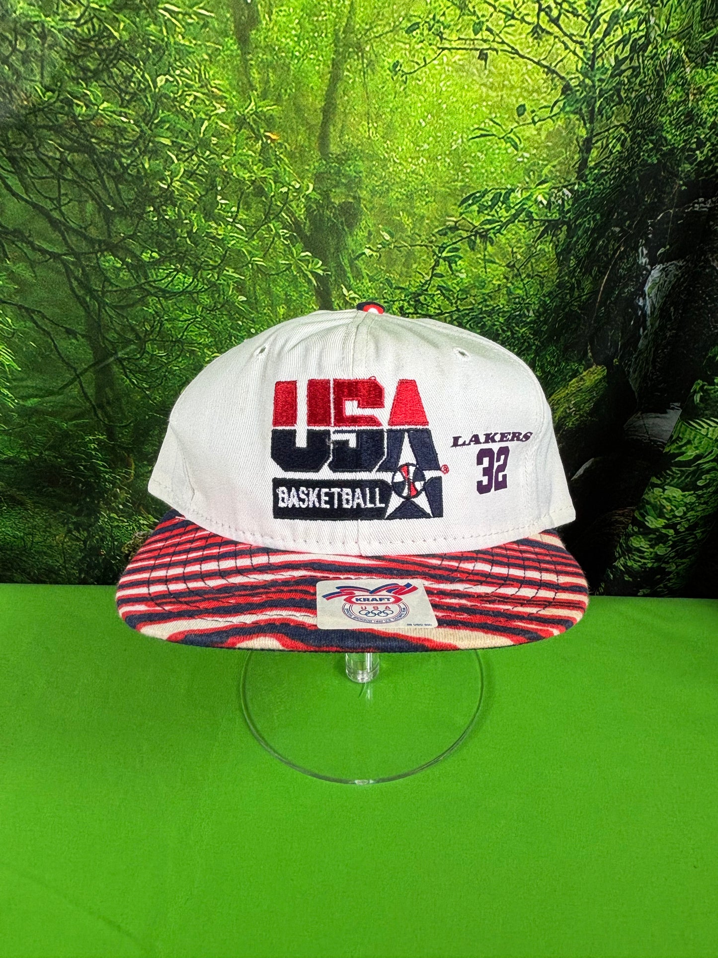 Vintage 1992 USA Team Basketball #32 Lakers Hat
