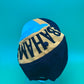 Vintage Bahamas Dolphin Hat Cap Teal Yellow Black Embroidered Spellout 100% Cotton