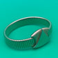 Vintage Napier Silver Tone Stretch Bracelet Geometric Modernist Expansion Rare