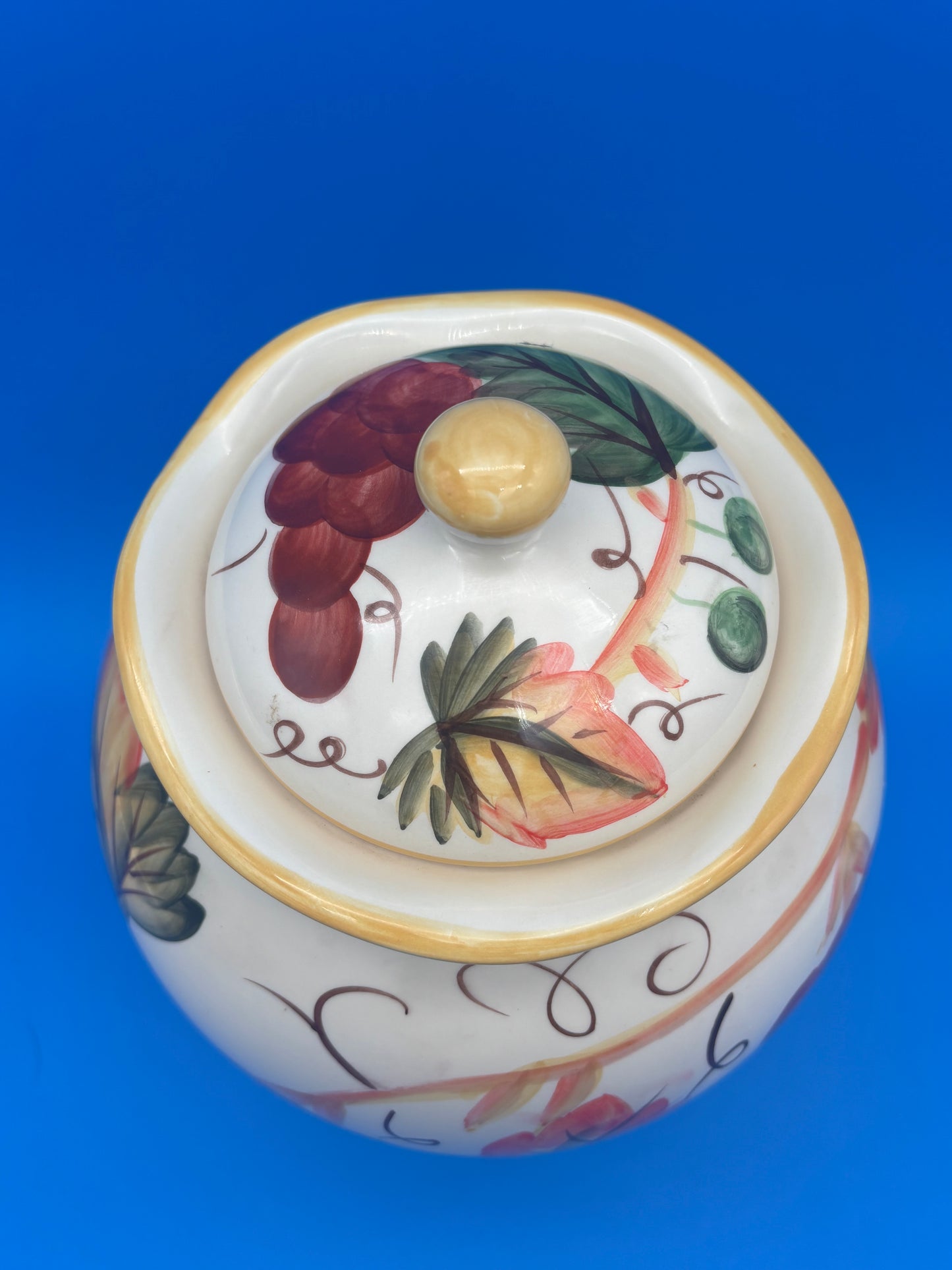 Beautiful Grape Theme Cookie Jar