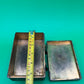 Antique Japanese Fujii Damascene Footed Cigarette Box Mt Fuji Mark Gold Inlay c1930