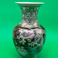 Vintage Noritake Hand Painted Japan 11” Floral Vase Pink Flowers Gold Gilt