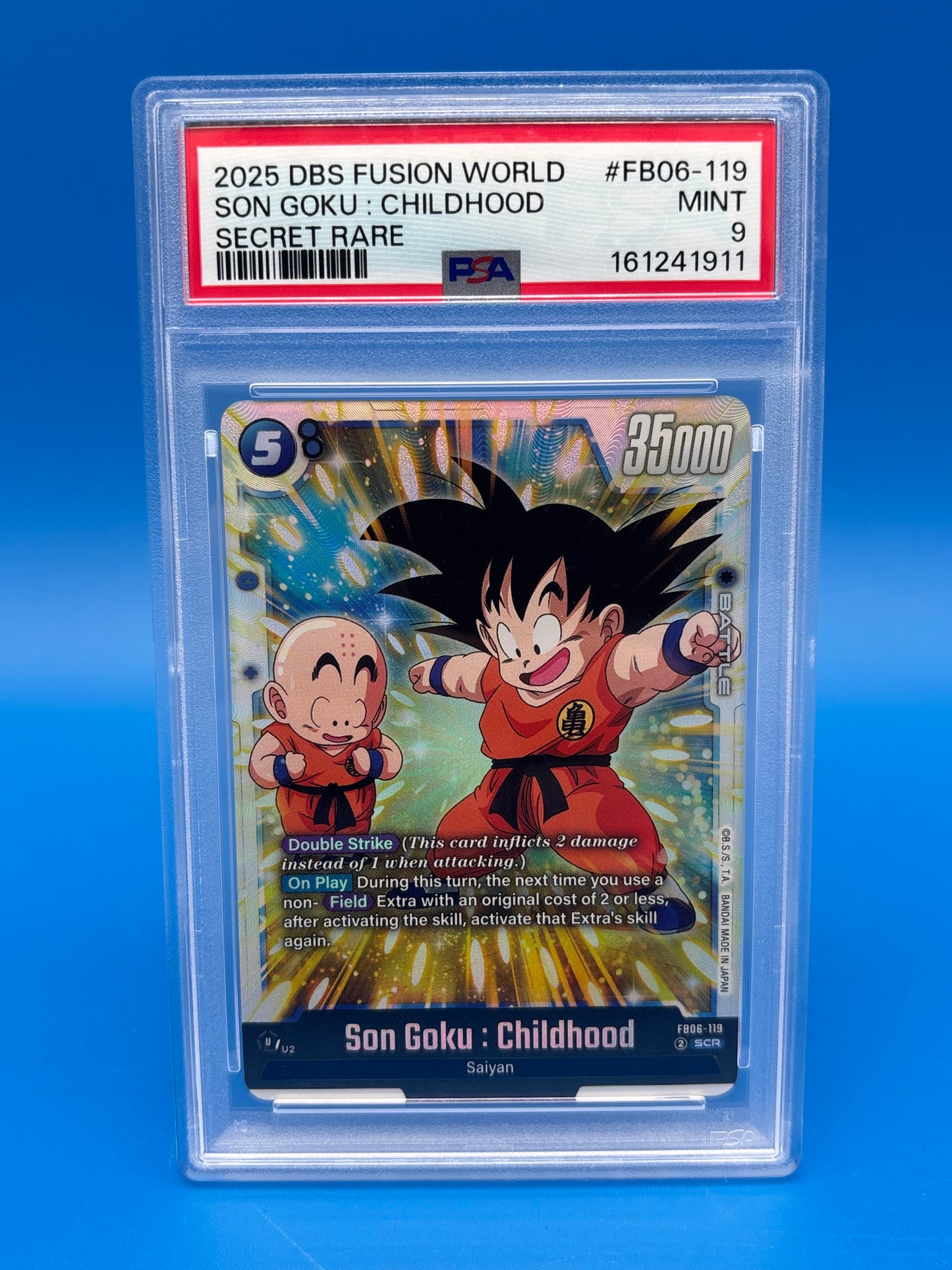 2025 DBS Fusion World Son Goku Childhood FB06-119 SCR Super Alt Art PSA 9