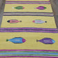 Handmade Turkish Kilim Rug 3x5 ft Bohemian Fish Design “Tree of Life” Flatweave