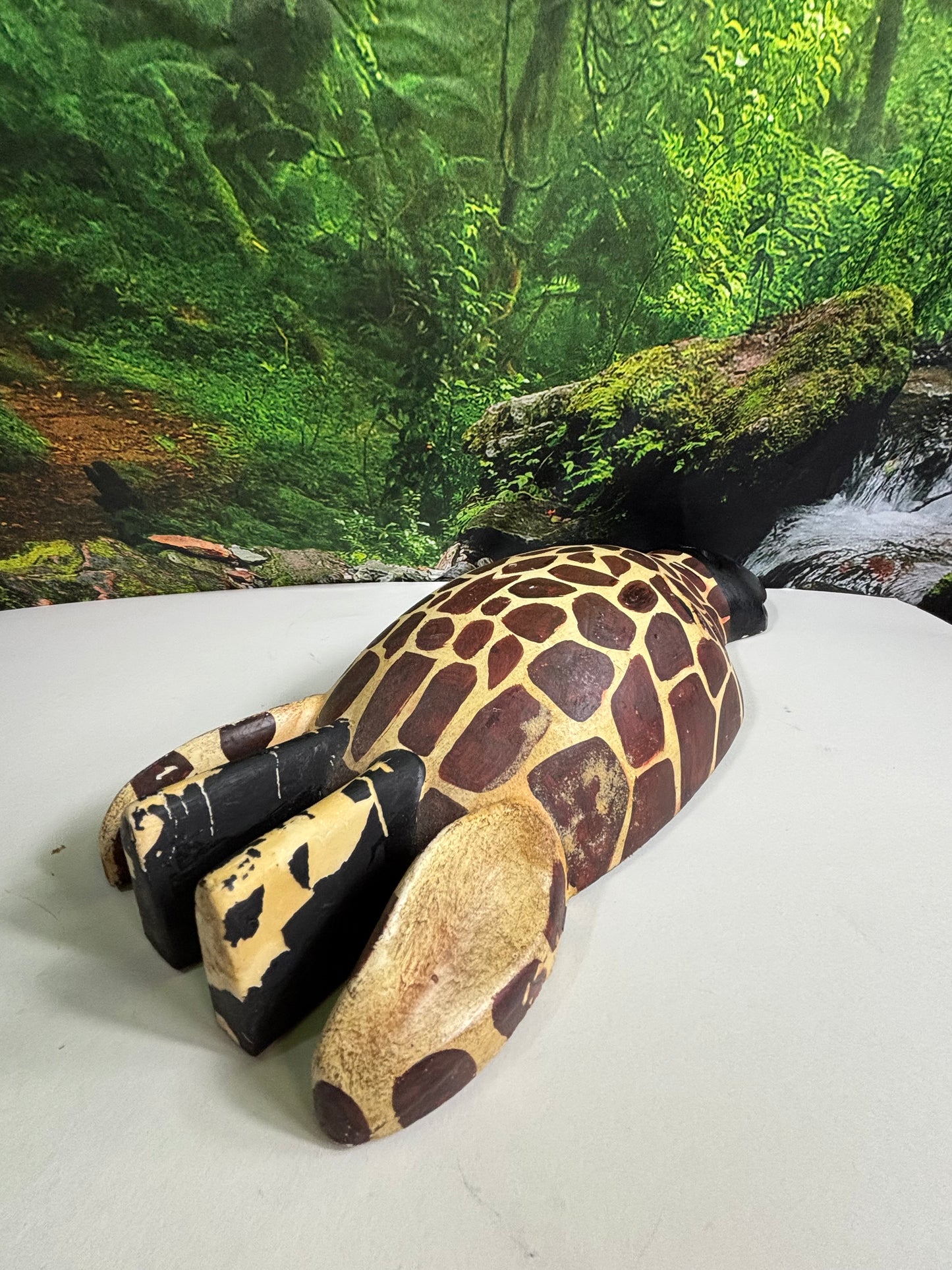 Wooden Giraffe Head Wall Hanging