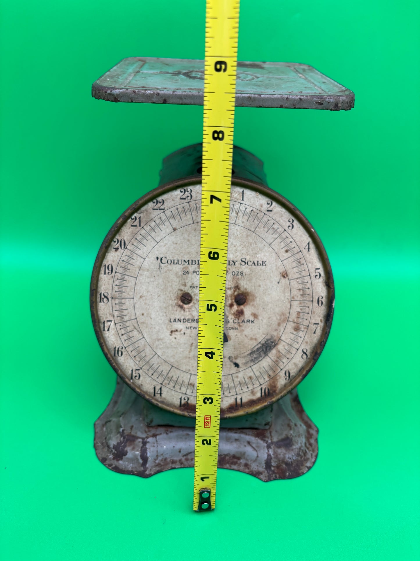 Antique Columbia Family Kitchen Scale 24 lb Landers Frary & Clark New Britain CT 1907 Pat.