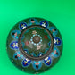 Antique Japanese Cloisonne Enamel Lidded Ginger Jar Floral Tripod Feet 6.5”