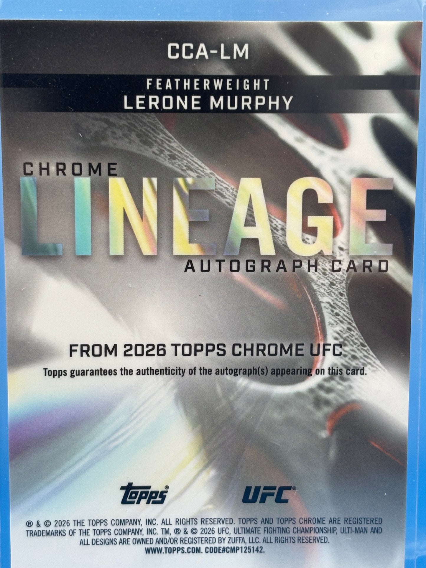 2026 Topps Chrome UFC Lerone Murphy Lineage Auto Autograph #CCA-LM