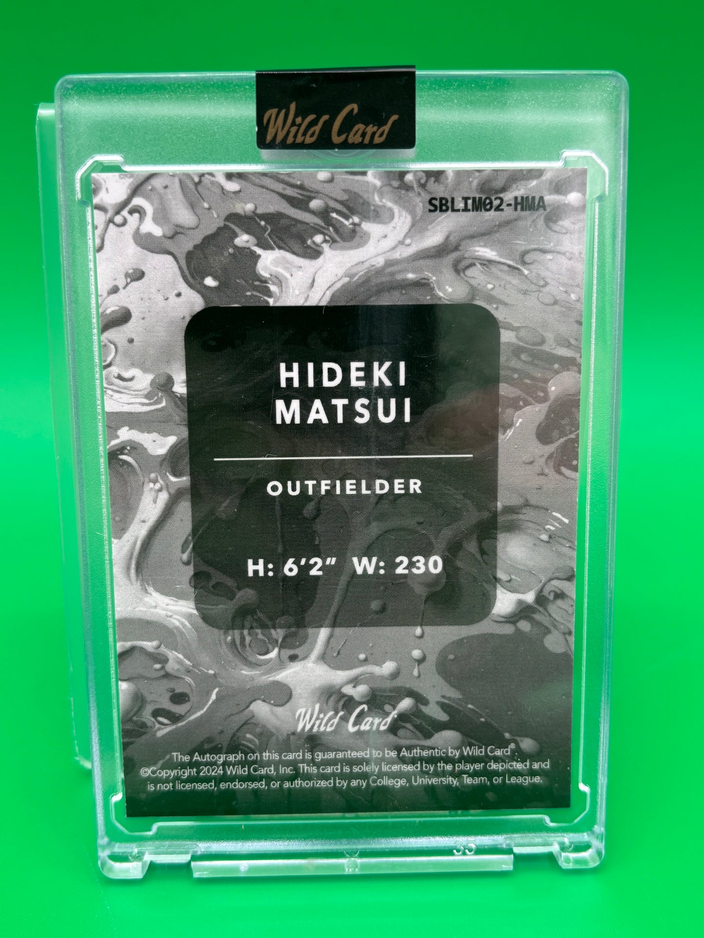 2024 Wild Card Splat Hideki Matsui Auto Green /3 Yankees SBLIM02-HMA 3/3