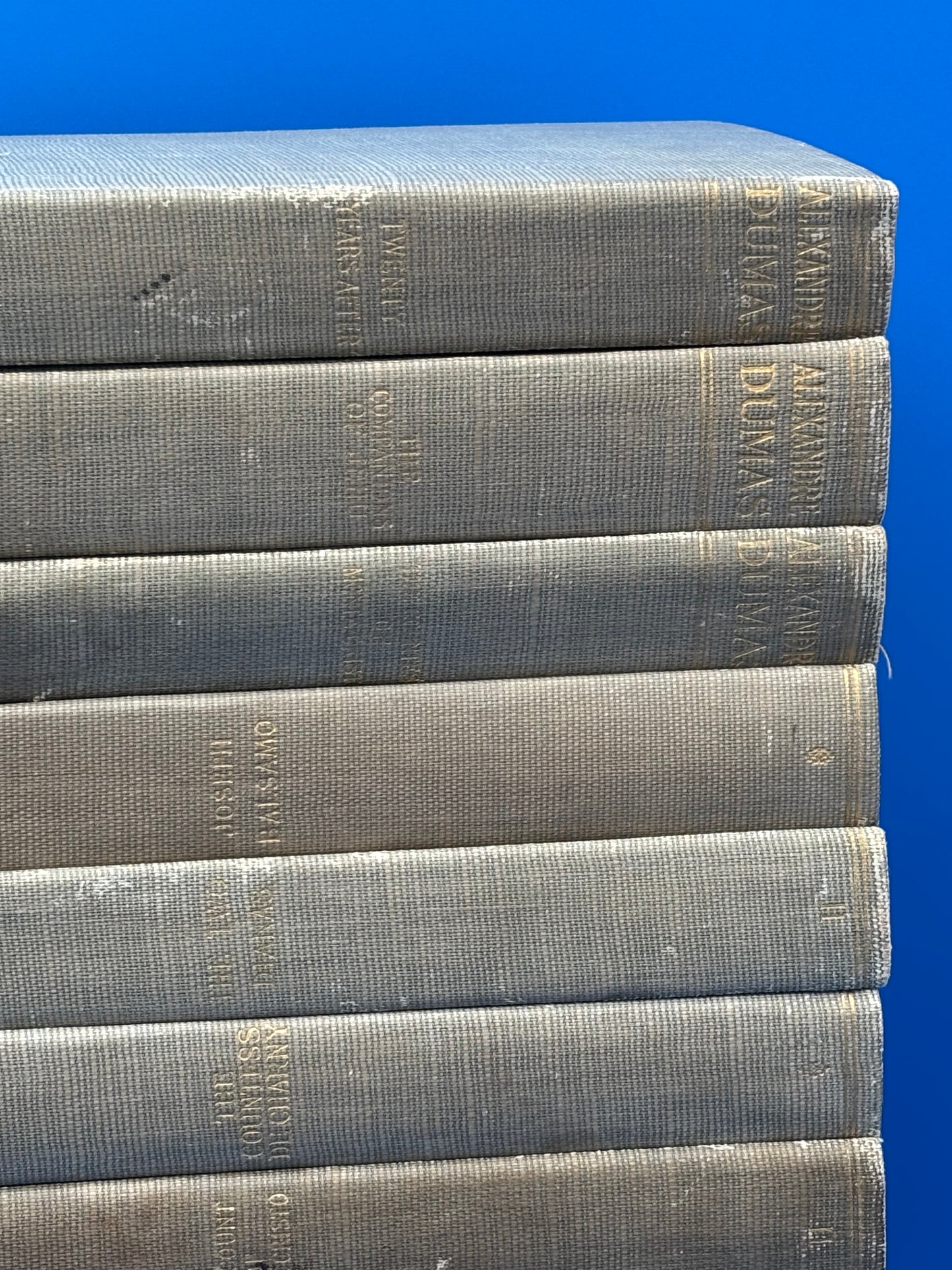 Complete 30 Vol. Works of Alexandre Dumas P.F. Collier Antique Book Set c.1902 Gray Cloth