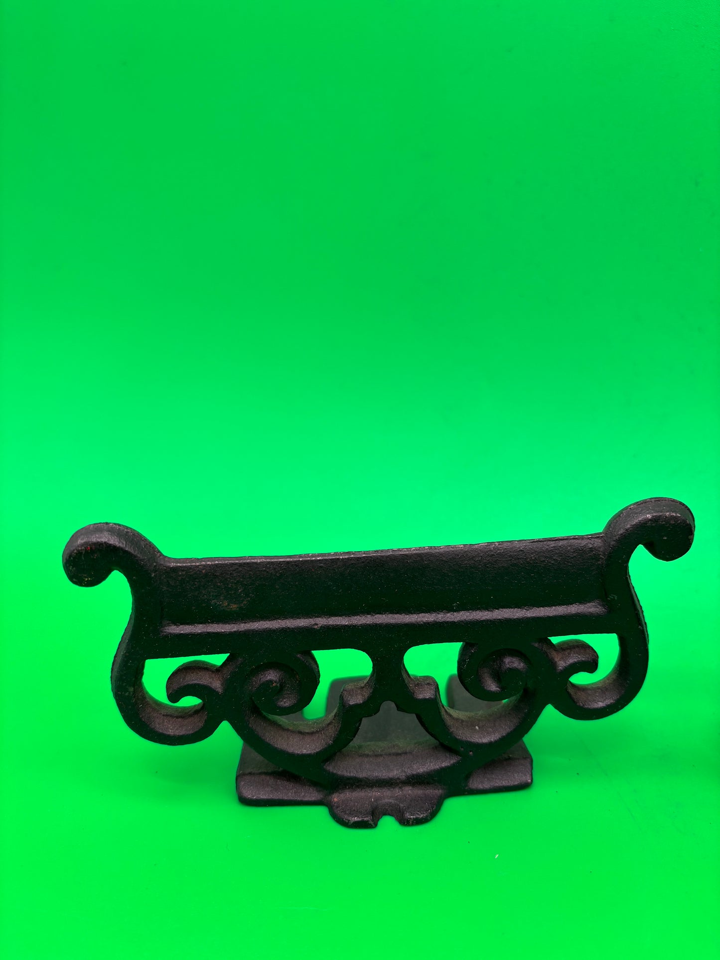 Cast Iron Boot Scrape Ornate Unique Design Stunning Old Piece Nail Down Cross