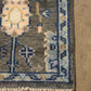 Handmade Oushak Style Wool Accent Rug 2x3 Gray Blue Turkish Floral Boho Decor