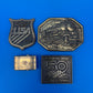 Vintage Belt Buckle & Money Clip Lot Avon Train USA Olympics Westinghouse 4 Pc