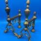 Vintage Brass Fireplace Andirons / Fire Dogs – Matching Pair