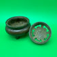 Chinese Bronze Copper Tripod Incense Burner Censer Pierced Lid Xuan Marked 4”
