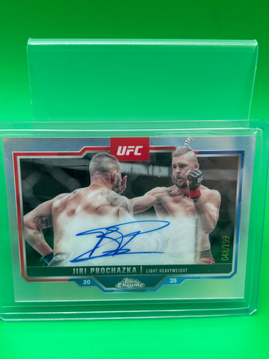 Jiri Prochazka On Card Auto /199 Refractor Topps Chrome 2025 UFC #CVA-JP