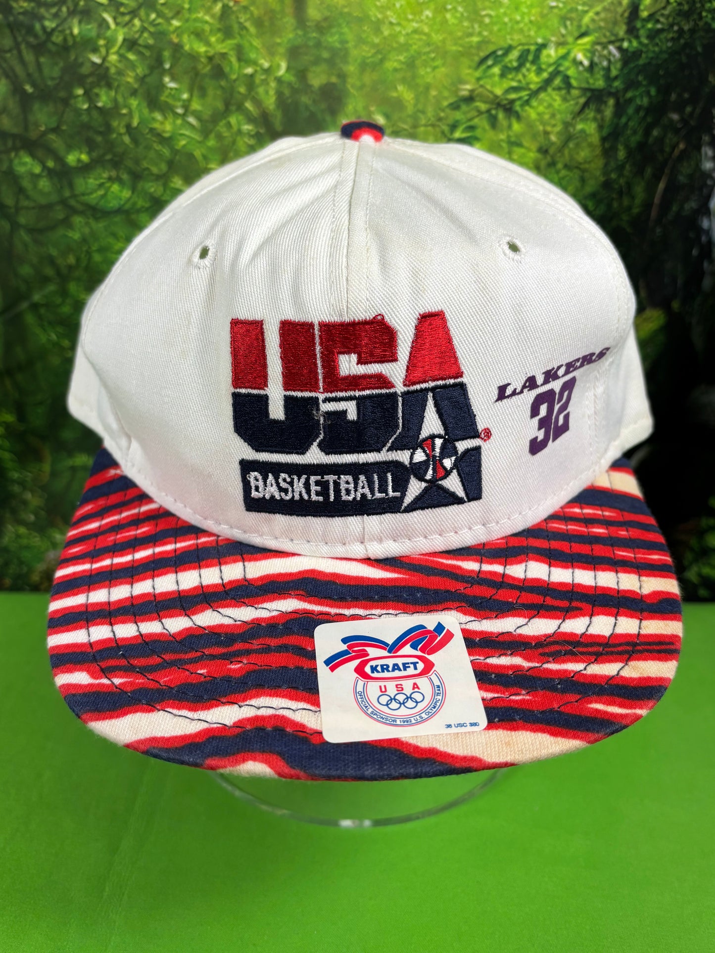 Vintage 1992 USA Team Basketball #32 Lakers Hat