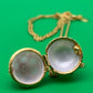 Vintage Joan Rivers Fabergé Egg Locket Necklace Gold Tone AB Rhinestones Signed