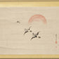 Kano Eigaku Japanese Edo Hanging Scroll Sparrows Morning Sun Signed Sealed Box