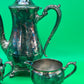Vintage Barker Ellis England Silverplate 3-Piece Coffee / Tea Service