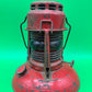 Vintage Dietz No. 0 Red Globe Kerosene Lantern Antique Tubular Railroad Barn Lamp