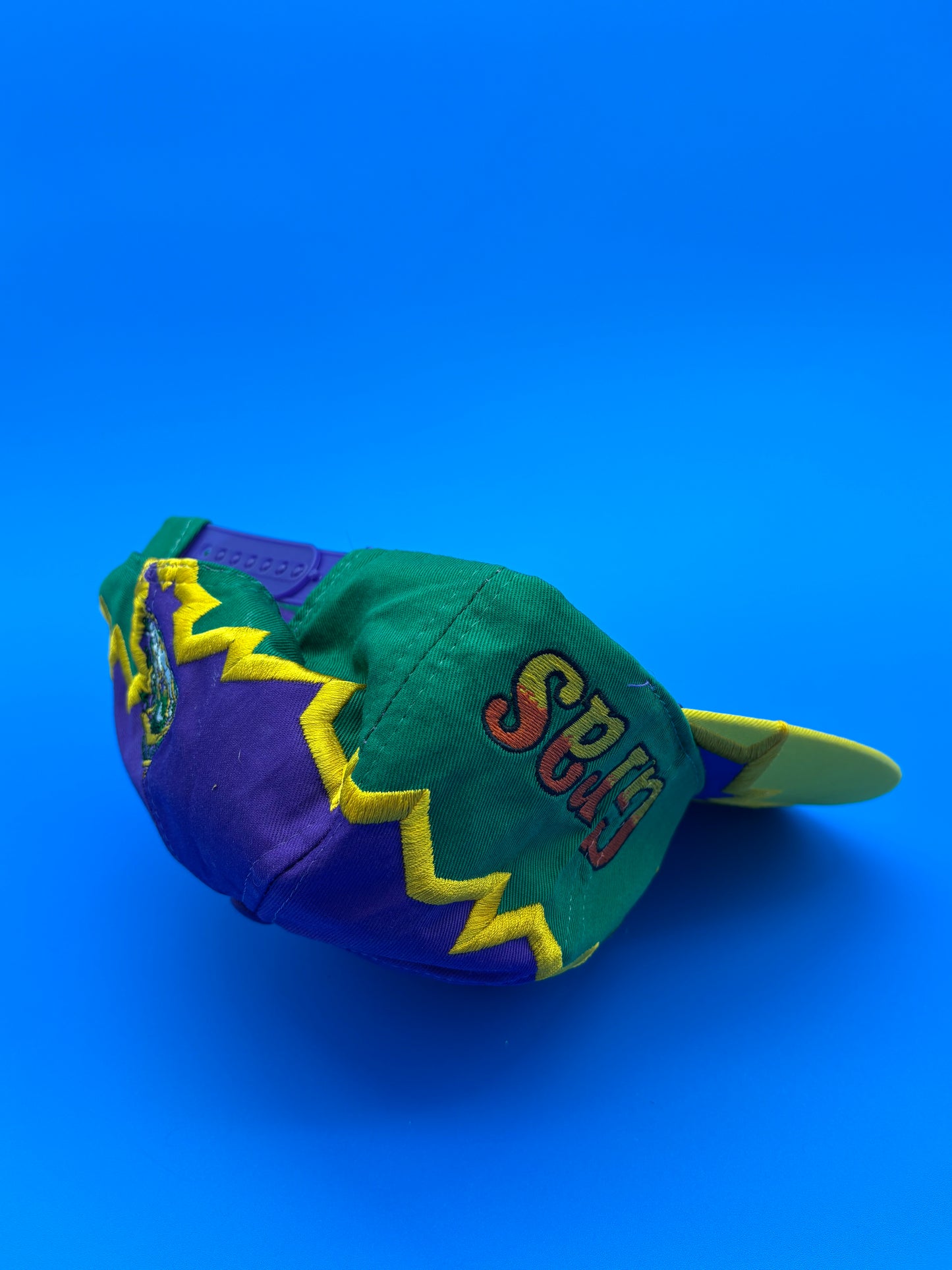 Vintage Mardi Gras Rare Hat SnapBack Lightning Bolt Thunder Jagged Edge Cap