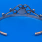 Vintage Sterling Silver Turquoise Cuff Bracelet Openwork Southwestern Design