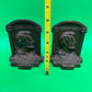 Vintage Heavy Metal Abraham Lincoln Bookends Pair Civil War Era Style