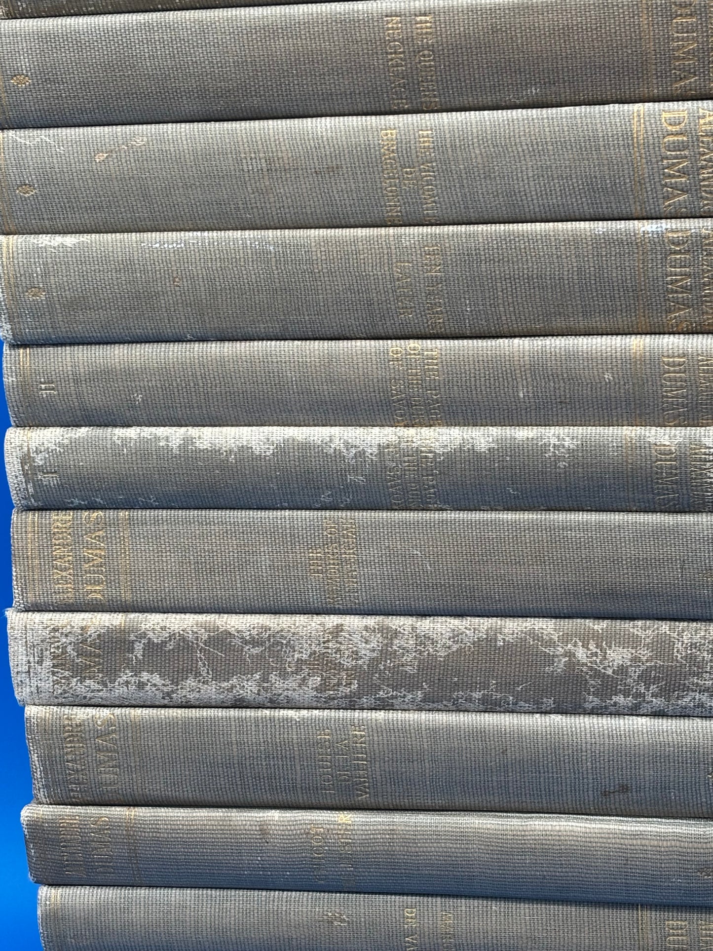 Complete 30 Vol. Works of Alexandre Dumas P.F. Collier Antique Book Set c.1902 Gray Cloth