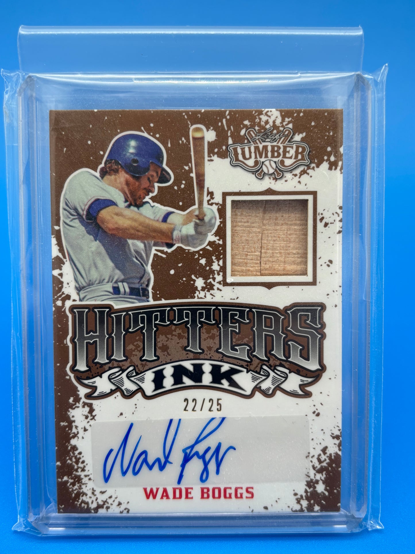 2024 Leaf Lumber Wade Boggs Auto Bat 22/25 #HI-WB1
