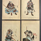 1917 Utagawa Kuniyoshi Japanese Woodblock Prints 47 Ronin Samurai Lot of 4