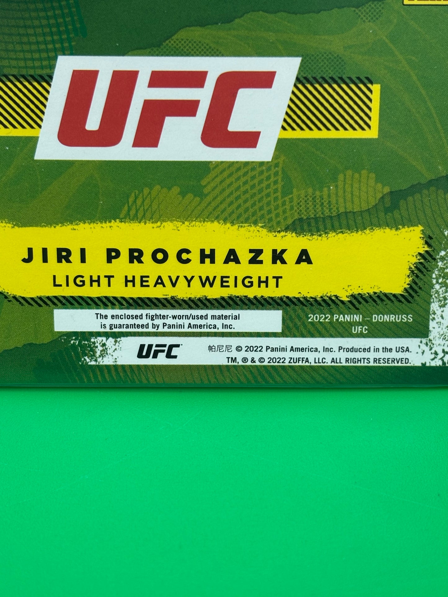 2022 Panini Donruss UFC Octagon Royalty Relic Jiri Prochazka #OR-JPZ Fighter Worn