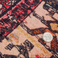 Rare Hand Knotted Vintage Soumak Kilim Silk Area Rug 3.0 x 2.4 Ft