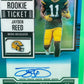 2023 Panini Contenders Optic Jayden Reed Rookie Ticket Auto Blue #41/75 On-Card