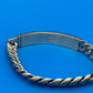 Heavy Vintage Mexico 925 Sterling Silver ID Bracelet Curb Link 65g Engraved BLANCA