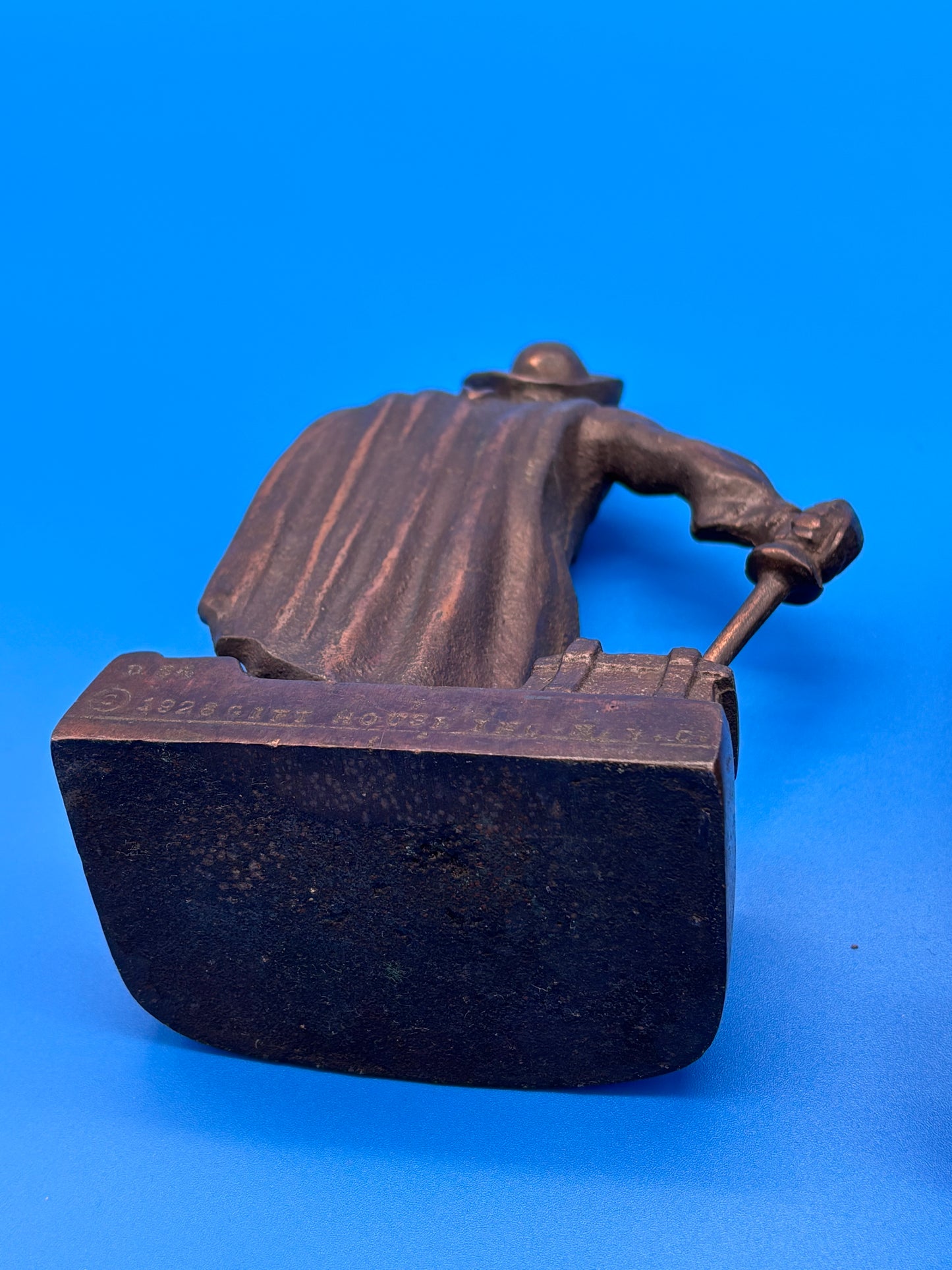 Pair of Antique Vtg 1928 Bronze finish Cast Iron Pirate Bookends Gift House NY