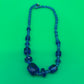 Vintage Faceted Blue Glass Necklace