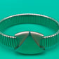 Vintage Napier Silver Tone Stretch Bracelet Geometric Modernist Expansion Rare