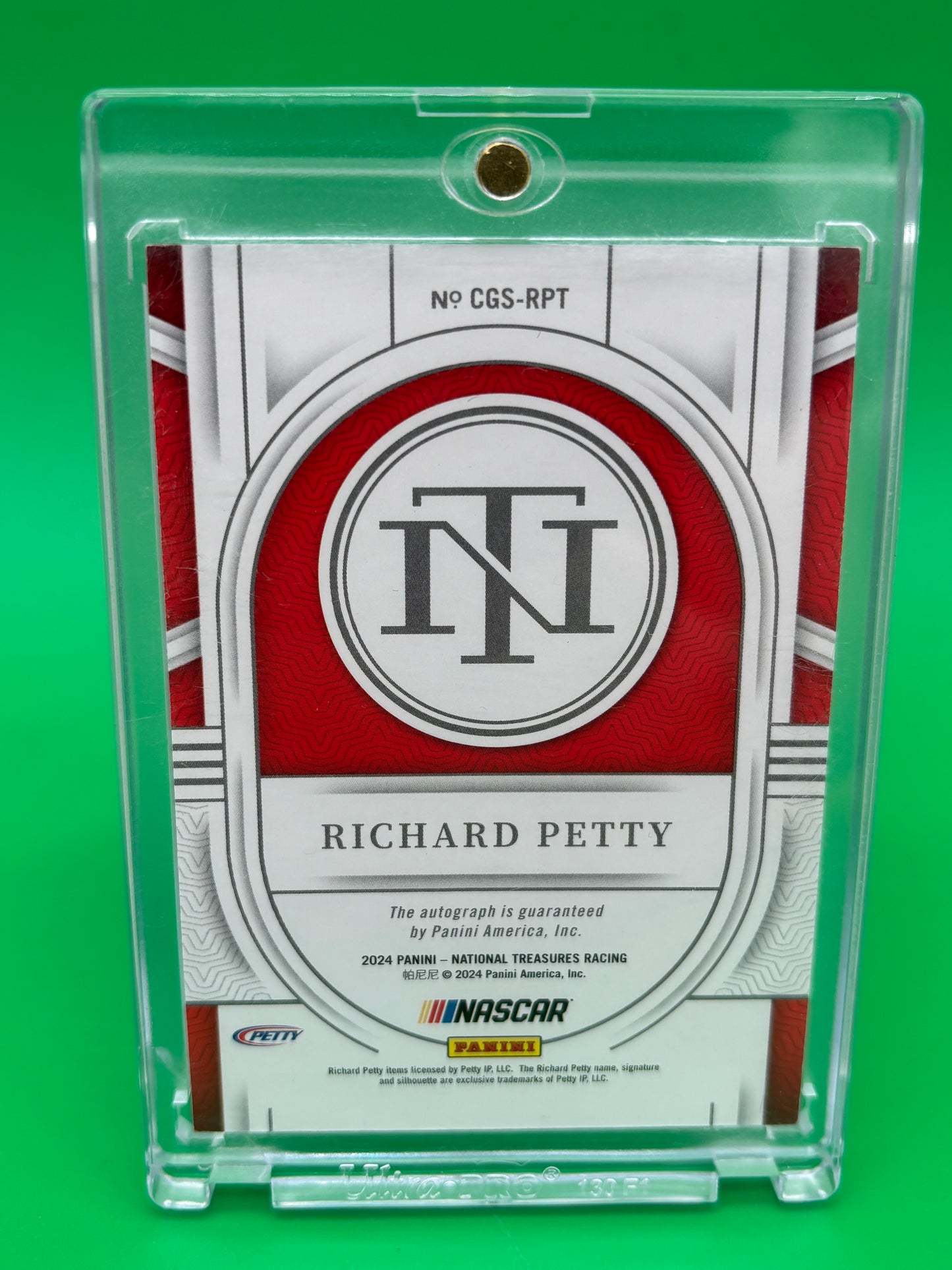 2024 National Treasures Richard Petty Championship Glory On-Card Auto 24/25 CGS-RPT
