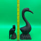 Vintage Carved Ironwood Bird Sculptures Lot of 2 Heron Eagle Folk Art MCM