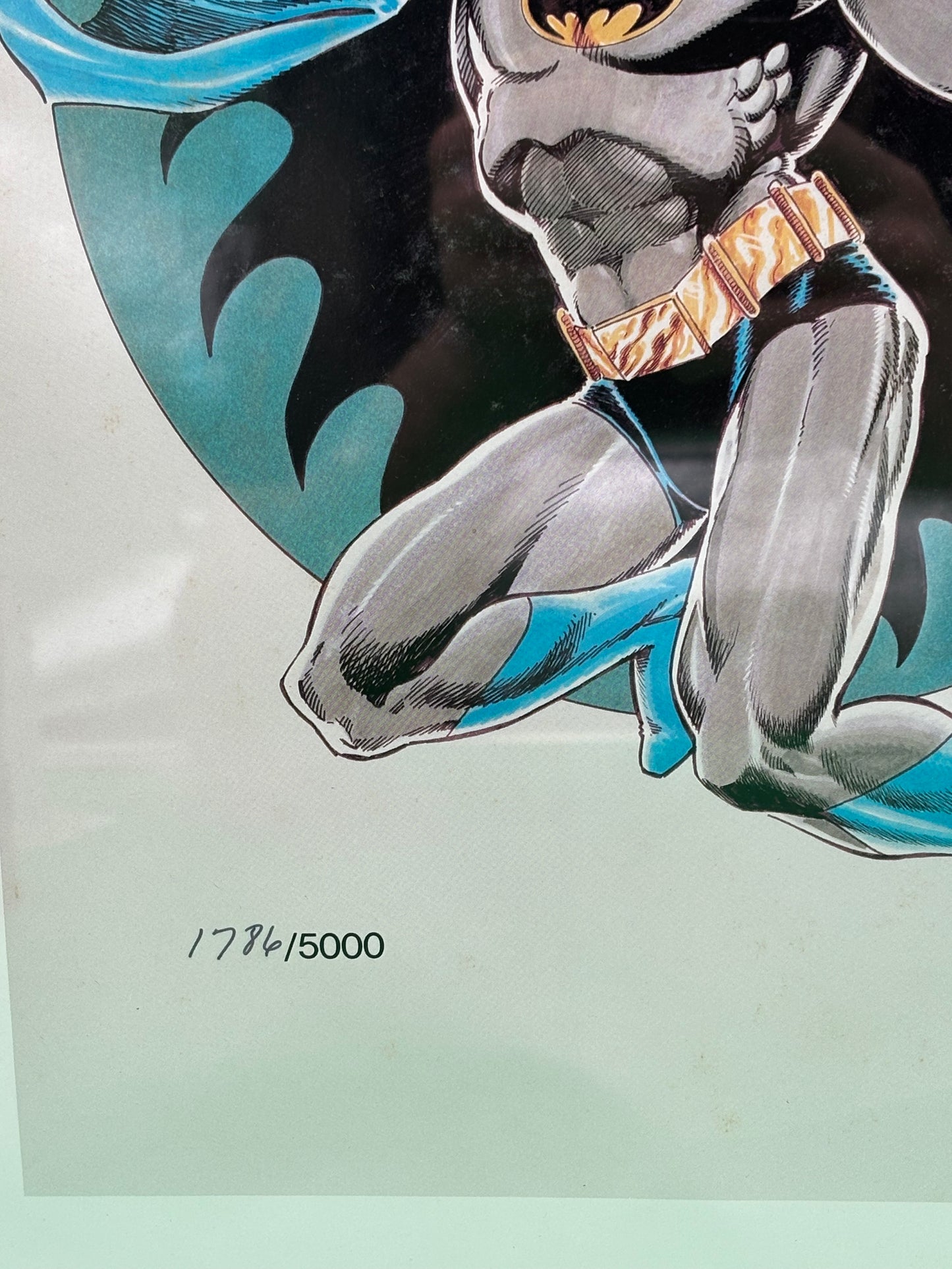 1990 Batman Pat Broderick Signed Numbered Lithograph 1786/5000 Framed DC Comics