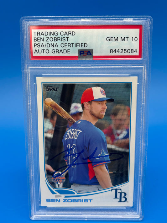 2013 Topps Update Ben Zobrist Signed Auto PSA/DNA Auto 10 Tampa Bay Rays US148